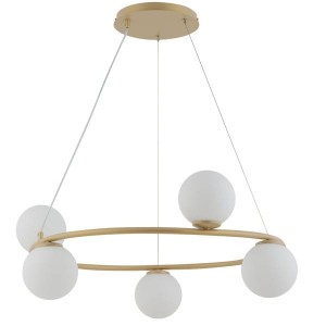 GAMA KOŁO 5 złoty beż lampa wisząca