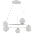 GAMA KOŁO 5 biały złoty lampa wisząca
