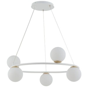 GAMA KOŁO 5 biały złoty lampa wisząca