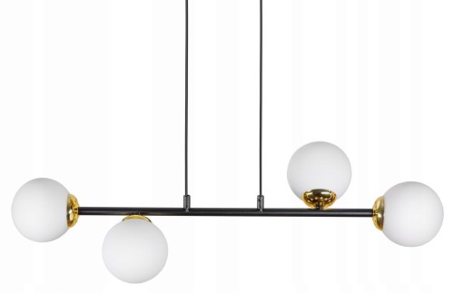 Lampa wisząca szklane kule MILO BLACK GOLD #1038