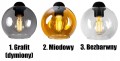 Lampa wisząca 3-punktowa listwa RING grafit/miodowy/transparentny #906