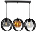 Lampa wisząca 3-punktowa listwa RING grafit/miodowy/transparentny #906