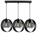 Lampa wisząca 3-punktowa listwa RING grafit/miodowy/transparentny #906