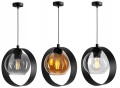 Lampa wisząca 1-punktowa RING grafit/miodowy/transparentny #904