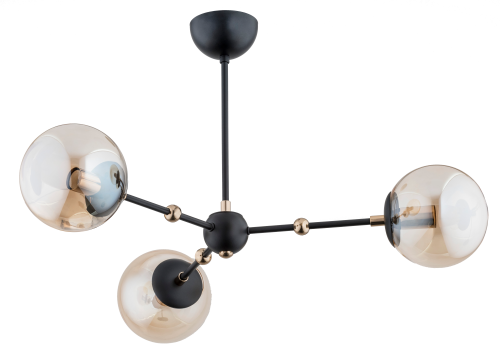 Lampa wisząca żyrandol 3-punktowy ITORIS ZŁOTA