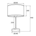 Lampa stołowa czarno złota METIS 4302 Argon