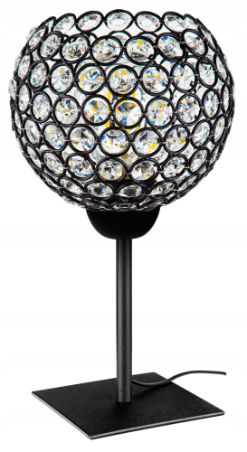 Lampa biurkowa/stołowa CRYSTAL BALL czarny/kryształki #633 