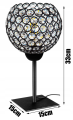 Lampa biurkowa/stołowa CRYSTAL BALL czarny/kryształki #633 