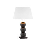 Lampa na komodę czarne kulki FUDŻI 4058 ARGON