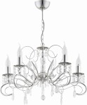 Żyrandol świecznikowy z kryształkami ASTOR chrom