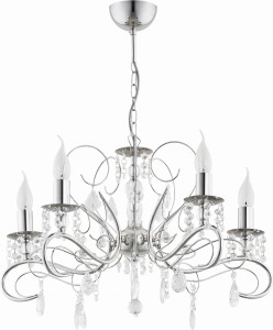 Żyrandol świecznikowy z kryształkami ASTOR chrom