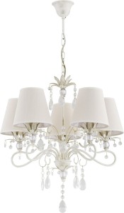 Żyrandol 5-punktowy styl angielski LUKRECJA ecru