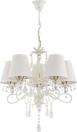 Żyrandol 5-punktowy styl angielski LUKRECJA ecru