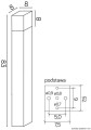 Lampa stojąca zewnętrzna Cube CB-830 BL