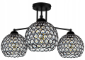 Lampa sufitowa 3-punktowa CRYSTAL BALL czarny/kryształki #634 