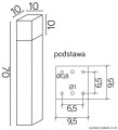 Lampa stojąca zewnętrzna Cube Max CB-MAX 700 BL