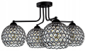 Lampa sufitowa 4-punktowa CRYSTAL BALL czarny/kryształki #635 