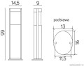 Lampa stojąca zewnętrzna ELIS TO 3902-H 650 BL