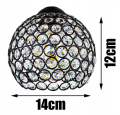 Lampa sufitowa 4-punktowa CRYSTAL BALL czarny/kryształki #635 