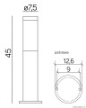 Lampa stojąca zewnętrzna Inox ST 022-450