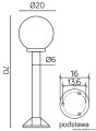 Lampa stojąca zewnętrzna Kule K 5002/3/K 200