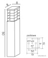 Lampa stojąca zewnętrzna RADO II 2 AL