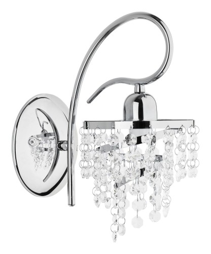 Kinkiet 1-punktowy z kryształkami DIANA chrom