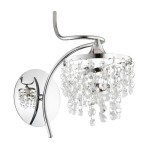 Kinkiet 1-punktowy z kryształkami KALIOPA chrom