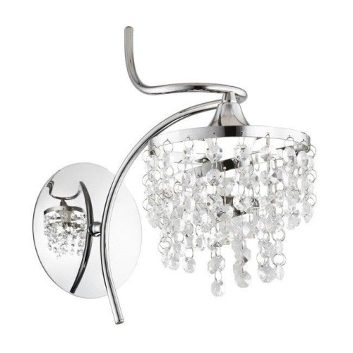 Kinkiet 1-punktowy z kryształkami KALIOPA chrom