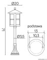 Lampa stojąca zewnętrzna CORDOBA II K 5002/3/TD
