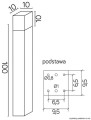 Lampa stojąca zewnętrzna Cube Max CB-MAX 1000 AL