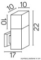 Kinkiet zewnętrzny Cube Max CB-MAX K AL