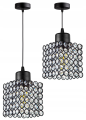 Lampa wisząca 1-punktowa CRYSTAL CUBE czarny/kryształki #605 