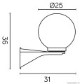 Kinkiet zewnętrzny KULE K 3012/1/KD 250