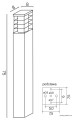 Lampa stojąca zewnętrzna RADO II 1 BL