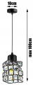 Lampa wisząca 1-punktowa CRYSTAL czarny/kryształki #615 