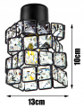Lampa sufitowa wisząca 3-punktowa CRYSTAL czarny/kryształki #620 