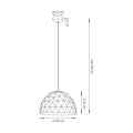 DIAMENT M BIAŁY/MIEDZIANY lampa wisząca