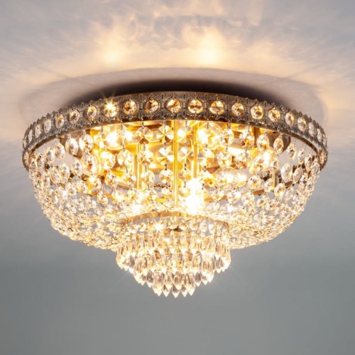 Plafon kryształowy CASABLANCA 9 AB PATYNA 