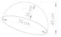 Sfera 70 plafon biały/miedziany