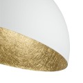 Sfera 70 plafon biały/złoty