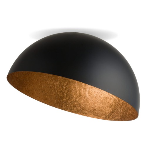 Sfera 70 plafon czarny/miedziany