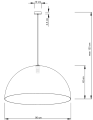 Sfera 90 biały/złoty lampa wisząca